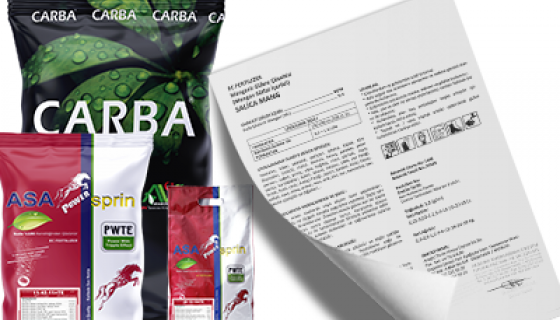 Carba Serisi - Toz Damlama & Yaprak Gübeleri - Etiket Örnekleri