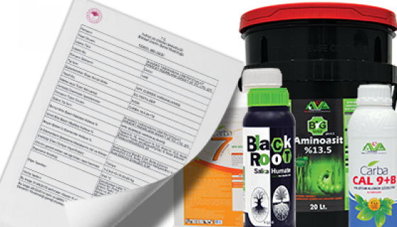 Carba Serisi - Bitkisel & Hayvansal Organik Gübreler - Tescil Belgeleri